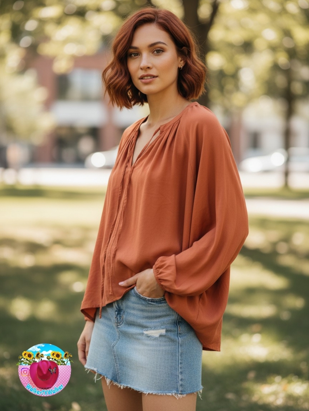 A New Day- Linen Boho Top With Tie Front- Size XXL- - Picture 7 of 7